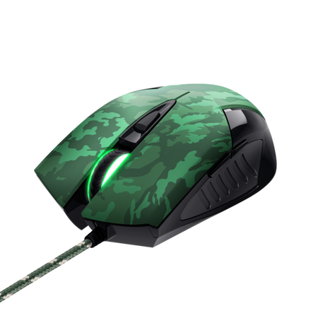 Kit Gaming Mouse GXT 781 Rixa con Tappetino trama mimetica - 2 in 1 - Illuminazione Led - Usb