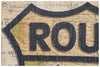 Biscottini Stampa 'HISTORIC ROUTE 66' su tela in juta grezza anticata L60xPR2xH90 cm