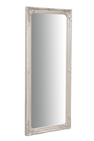 Biscottini Specchio Specchiera da parete e appendere verticale/orizzontale L35xPR4xH82 cm finitura argento anticato