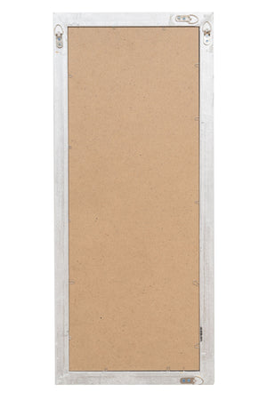 Biscottini Specchio Specchiera da parete e appendere verticale/orizzontale L35xPR4xH82 cm finitura argento anticato