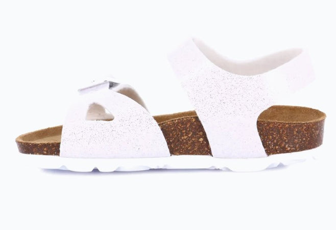 Sandali bambina dal 26 al 37 bianco glitterato Grunland
