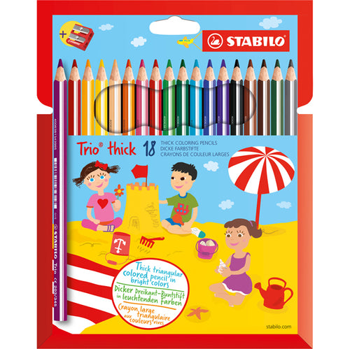 Astuccio 18 Pastelli Trio Thick Colori Assortiti Stabilo