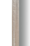 Biscottini Specchio Specchiera da parete e appendere verticale/orizzontale L50xPR4xH140 cm finitura foglia argento anticato