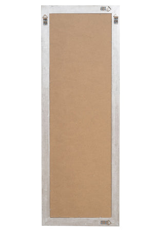 Biscottini Specchio Specchiera da parete e appendere verticale/orizzontale L50xPR4xH140 cm finitura foglia argento anticato