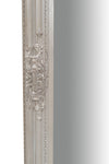 Biscottini Specchio Specchiera da parete e appendere verticale/orizzontale L60xPR4xH90 cm finitura foglia argento anticato