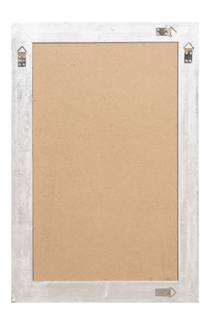 Biscottini Specchio Specchiera da parete e appendere verticale/orizzontale L60xPR4xH90 cm finitura foglia argento anticato