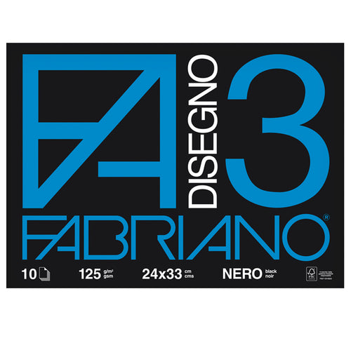 Album 3 Nero (24X33Cm Fg 10 125Gr Fabriano
