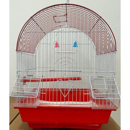Gabbia Per Uccelli In Metallo A100 Cm 28X38X21 - Rosso
