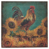 Biscottini Biscottini Stampa GALLO su tela juta anticata Quadro Design Arredo 40x1,9x40