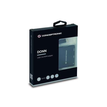 Docking Station Conceptronic DONN01B - replicatore di porte per laptop - Cablato USB 3.2 Gen 1 (3.1 Gen 1) Type-C - Nero