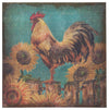 Biscottini Biscottini Stampa 'GALLO' Tela Juta Grezza Anticata Quadro Design Casa 40x1.9x40