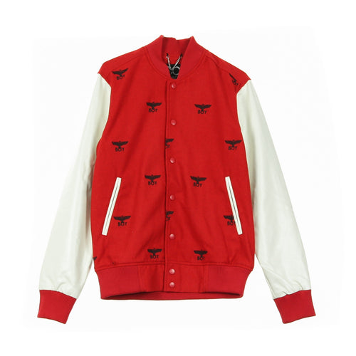 BOY LONDON Giubbotto College Uomo Boy Repeat Varsity Red/white da uomo