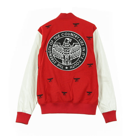 BOY LONDON Giubbotto College Uomo Boy Repeat Varsity Red/white da uomo