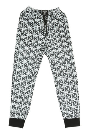 BOY LONDON Pantalone Tuta Felpato Uomo Aver Jogger Black/white da uomo