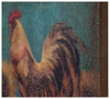 Biscottini Biscottini Stampa 'GALLO' Tela Juta Grezza Anticata Quadro Design Casa 40x1.9x40