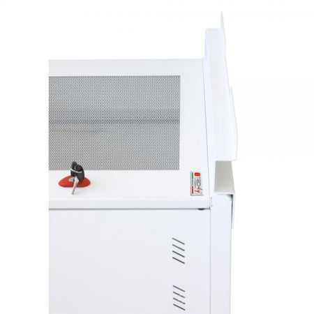 Armadio Rack 19'' ideale per Accumulatori Fotovoltaico 8U P600mm Bianco