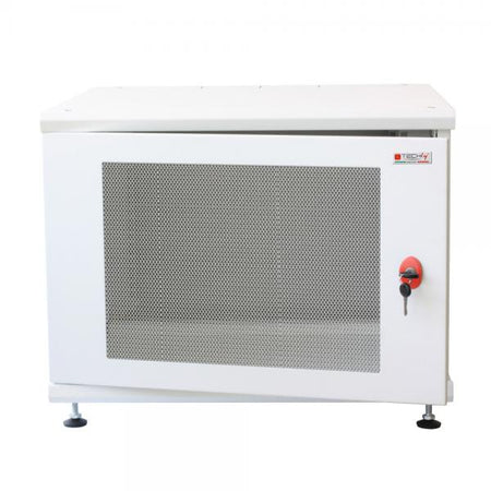 Armadio Rack 19'' ideale per Accumulatori Fotovoltaico 8U P600mm Bianco