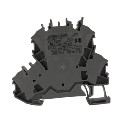 Morsettiera passante grigia 2,5mmq 2 piani 2X2 conduttori Wago