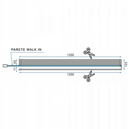 Mensola portasalviette per Walk-in fino a 120cm