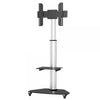 Supporto a Pavimento con Mensola Trolley TV LCD/LED/Plasma 37-70'' Silver
