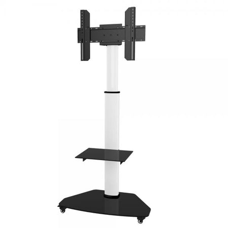 Supporto a Pavimento con Mensola Trolley TV LCD/LED/Plasma 37-70'' Bianco