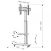 Supporto a Pavimento con Mensola Trolley TV LCD/LED/Plasma 37-70'' Bianco