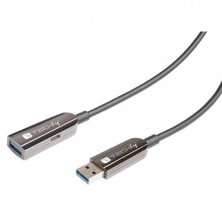 Cavo Ottico Attivo USB 3.2 SuperSpeed Active Optical Cable USB A M/F 10m Nero