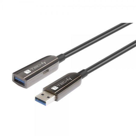 Cavo Ottico Attivo USB 3.2 SuperSpeed Active Optical Cable USB A M/F 10m Nero