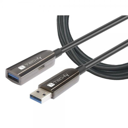 Cavo Ottico Attivo USB 3.2 SuperSpeed Active Optical Cable USB A M/F 10m Nero