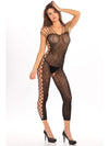Bodystocking Leopardo Nylon Nero Rete