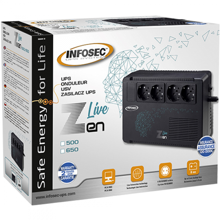 Gruppo di continuità UPS 650VA con 4 prese Line Interactive