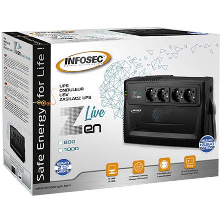 Gruppo di continuità UPS 800VA con 4 prese Line Interactive