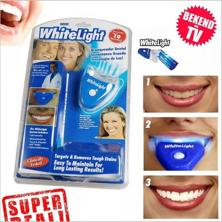 Kit Trattamento Sbiancante Denti Whitelight E Lampada Plasma Uv Tartaro Gel