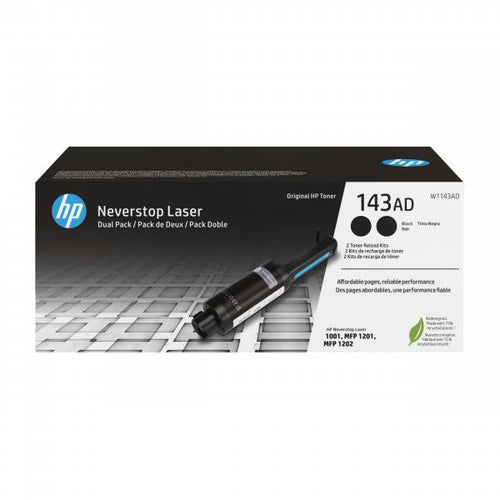 HP TONER NERO 143A RICARICA PER PER NEVERSTOP 1001NW / 1201N/ 1202 NW, DUAL PACK