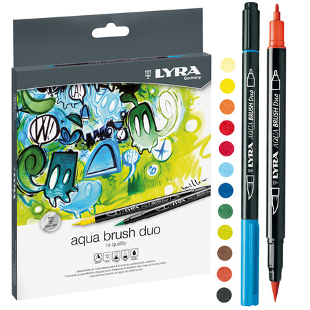 Astuccio 12 Pennarelli Aqua Brush Duo Lyra