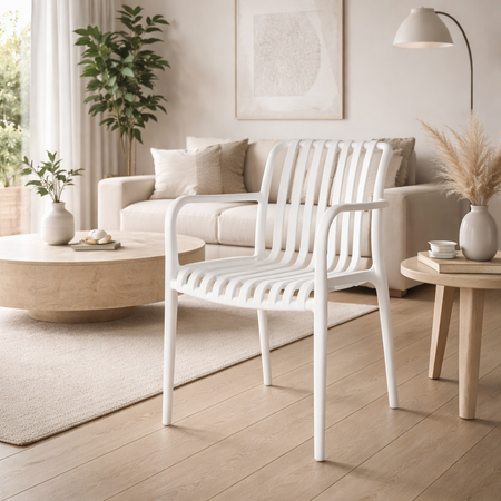 Sedia "Billie" struttura in polipropilene, resistente agli UV, per giardino e veranda