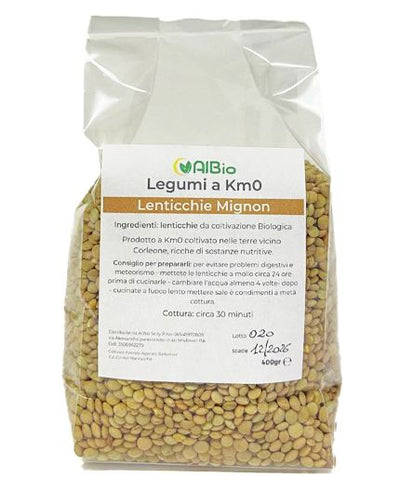 Lenticchie mignon 400g legumi siciliani coltivazione kilometro zero