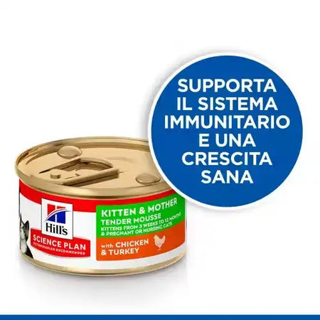 Hill's Science Plan Kitten & Mother Mousse alimento per Gatti 85gr
