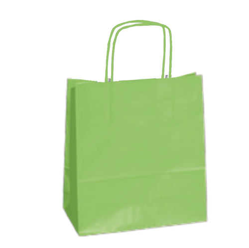 25 Shoppers Carta Kraft 18X8X24Cm Twisted Verde Mela