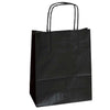 25 Shoppers Carta Kraft 18X8X24Cm Twisted Nero
