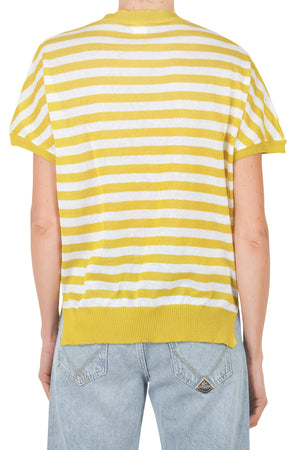 LA FEMME BLANCHE La Femme Blanche - T-shirt - 451613 - Bianco/Giallo da donna