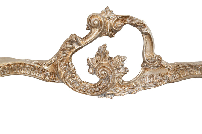 Biscottini CONSOLLE IN LEGNO FINITURA FOGLIA ARGENTO ANTICATO MADE IN ITALY dimensioni