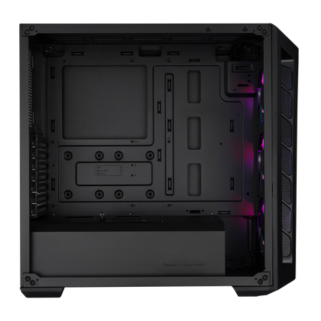 "Case MasterBox MB511 ARGB- 2xCombo 2.5""/3.5""-5xSSD- 3x 120 ARGB fans-incl. controller-Radiator Support-Temp.Glass Side P.-NO PSU"