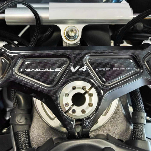 Piastra Forcella Sterzo Adesivo 3D compatibile con Ducati Panigale V4 V4S 2025