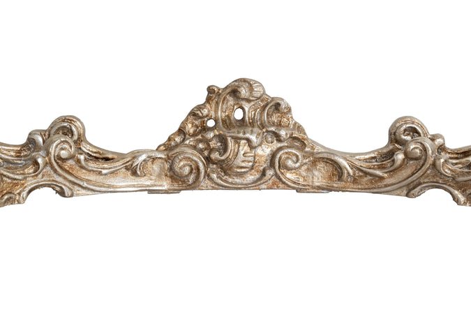 Biscottini CONSOLLE IN LEGNO FINITURA FOGLIA ARGENTO ANTICATO MADE IN ITALY dimensioni