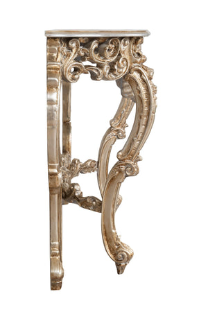 Biscottini CONSOLLE IN LEGNO FINITURA FOGLIA ARGENTO ANTICATO MADE IN ITALY dimensioni