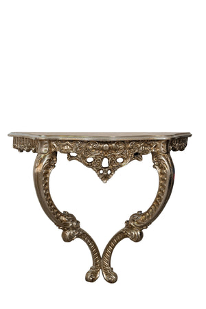 Biscottini Consolle Ingresso Biscottini Legno Foglia Argento Anticato 70x27x58 Made Italy