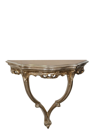 Biscottini CONSOLLE IN LEGNO FINITURA FOGLIA ARGENTO ANTICATO MADE IN ITALY dimensioni