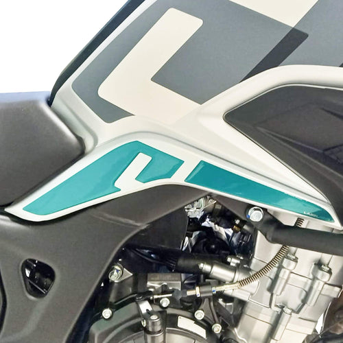 Adesivi resinati 3D compatibili con Kove 510X Protezioni laterali serbatoio moto