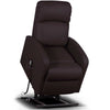 Poltrona Elettrica Telecomando Alzapersona Recliner Ecopelle Moro Schienale Alto